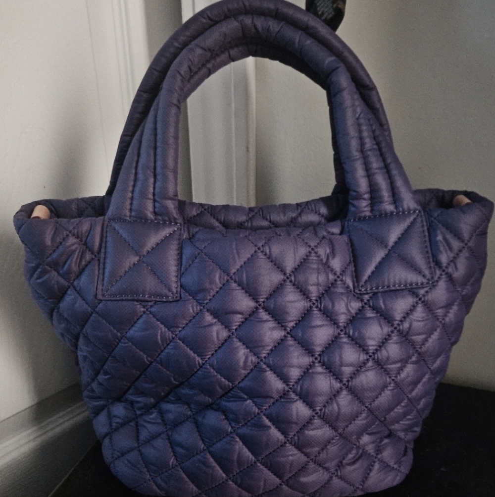 MZ Wallace Crossbody Tote Satchel. Mini Metro Tote Deluxe. Purple. No Flaws!! - Picture 3 of 7